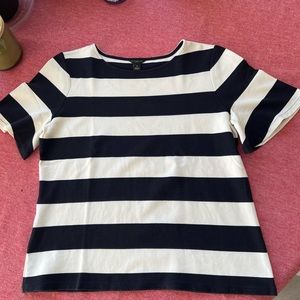 Ann Taylor Petite short sleeve striped top